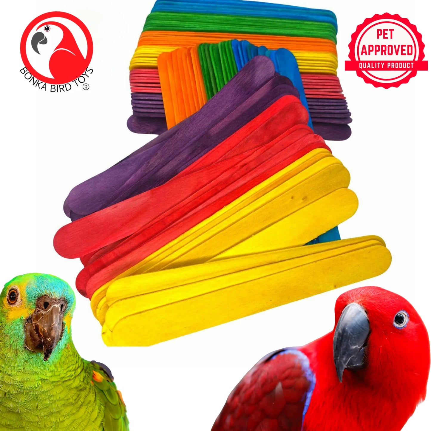 Colorful Wooden Popsicle Sticks