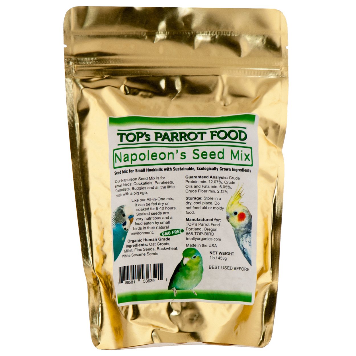 Top's Parrot Food Napoleon's Seed Mix 1 LB