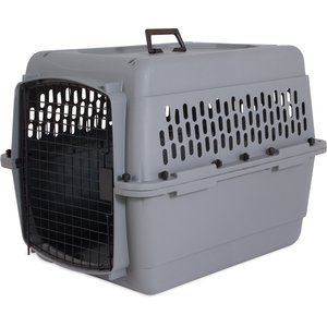 Aspen Pet Traditional Dog & Cat Carrier, Light Gray, 28-in