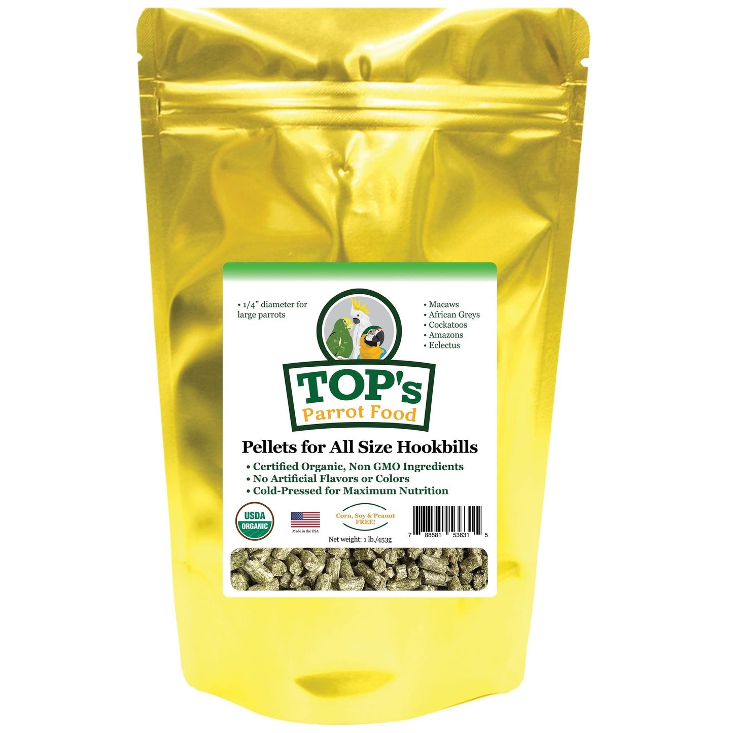 Top's Pellets for All Size Hookbills - 10lb