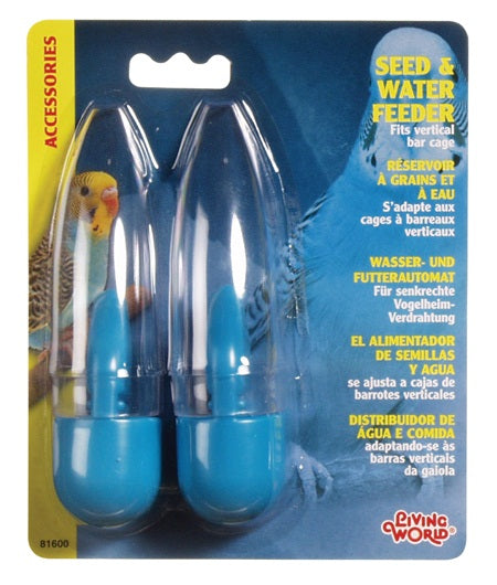 Seed &amp; Water Feeder 2pk