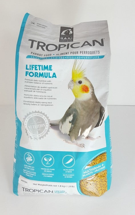 Tropican Lifetime Formula Granules For Cockatiels -1.8kg (4lbs)