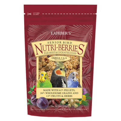 Lafeber's Senior Bird Nutri-Berries for Parakeets and Cockatiels (10oz)