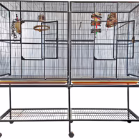 A&E 6421 Double Flight Cage with Divider